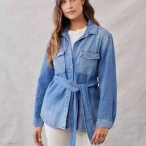 Bella Dahl Denim Ombre Belted Jacket
